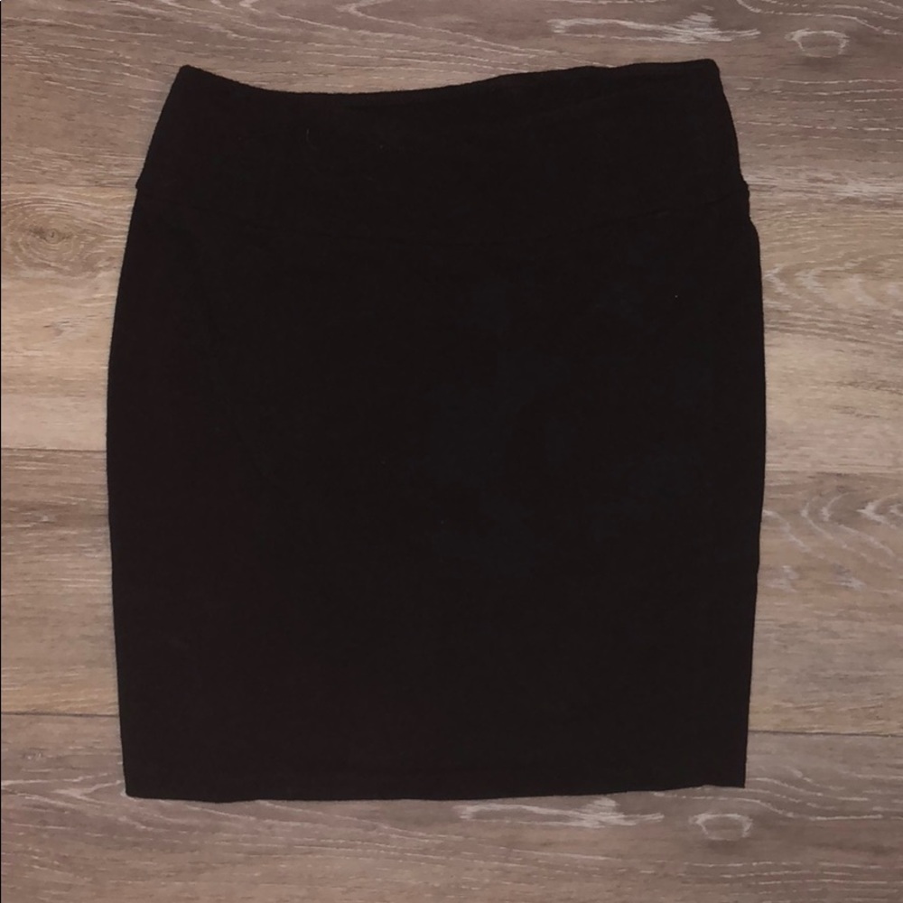 Black mini skirt